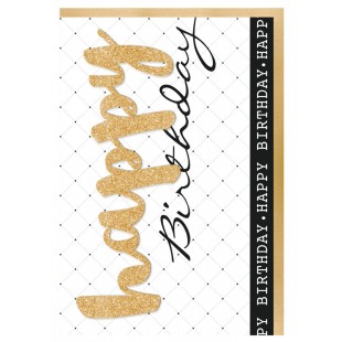 SUSY CARD Carte d'anniversaire Glitzer 'Happy'