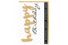 SUSY CARD Carte d'anniversaire Glitzer 'Happy'