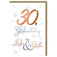 SUSY CARD Geburtstagskarte - 40. Geburtstag 'Schrift'