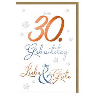 SUSY CARD Geburtstagskarte - 80. Geburtstag 'Schrift'