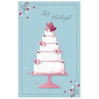 SUSY CARD Hochzeitskarte 'Blumenkranz am Auto'