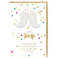 SUSY CARD Taufkarte 'Engelsflügel'