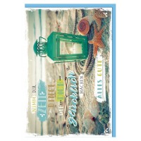 SUSY CARD Grußkarte 'Laterne am Strand'