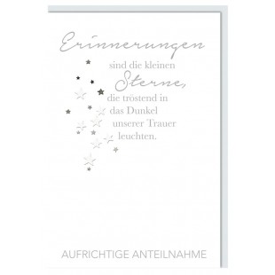 SUSY CARD Trauerkarte 'Spruch-Sterne'