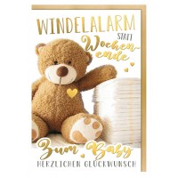 SUSY CARD Geburtskarte 'Windelalarm'