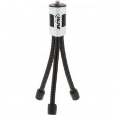 Mini-trépied InLine® pour appareils photo numériques à pieds métalliques souples de 12 cm