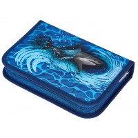 herlitz Étui scolaire 'Blue shark', 31 pièces