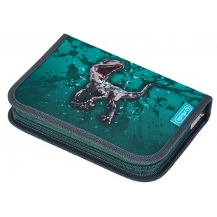 herlitz Étui scolaire 'Green Rex', 31 pièces