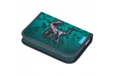 herlitz Étui scolaire 'Green Rex', 31 pièces