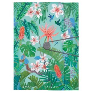 herlitz Chemise à rabats Ladylike 'Jungle', A4, film PP