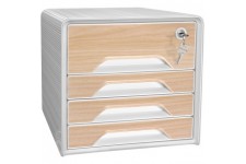 CEP Bloc de classement Smoove SECURE Silva, 4 tiroirs, blanc