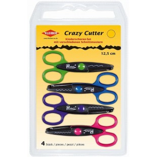 KLEIBER Kit de ciseaux cranteurs Crazy Cutter, kit de 4