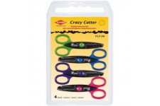 KLEIBER Kit de ciseaux cranteurs Crazy Cutter, kit de 4