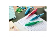 STABILO Stylo plume EASYbirdy 3D Wildlife R, bleu, M