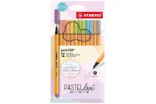 STABILO Feutre à pointe fine point 88 Pastellove, étui