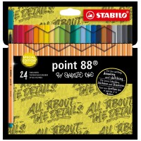 Etui carton x 24 stylos-feutres STABILO point 88 Edition limitée by Snooze One