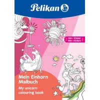Pelikan Cahier de coloriage 'Ma licorne', A4, & 100 stickers