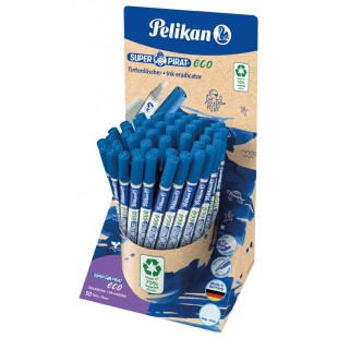 Lot de 50 : Pelikan Effaceur d'encre Super Pirat eco 850M, présentoir