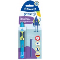 Pelikan Stylo plume griffix Neon Fresh Blue, pour droitiers