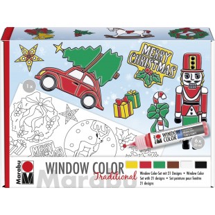 Marabu Kit Window Color 'XMAS Traditional', 6 x 25 ml