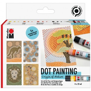 Marabu Set de peinture point à point Dot Pen Set 'Origin of