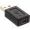 Adaptateur USB 2.0, InLine®, prise A sur Mini-5pin prise femelle