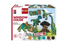 Marabu KiDS Kit Window Color 'Dinosaures', 6 x 25 ml