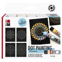 Marabu Kit de peinture point à point Dot Pen 'Mandala'