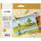 HEYDA Set de cartes transferts rub-on 'Animaux du zoo'