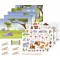 HEYDA Set de cartes transferts rub-on 'Animaux du zoo'