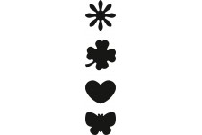 HEYDA Perforateur à motif mini 'fleur', avec porte-clé