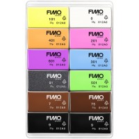 FIMO Set de pâte à modeler 'fluo', set de 12