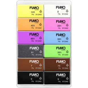 FIMO Set de pâte à modeler 'fluo', set de 12