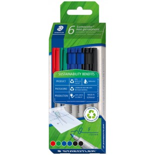 STAEDTLER Marqueur non permanent Lumocolor 316F, étui de 6