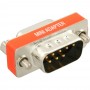 Adaptateur null modem, InLine®, 9 broches mâle/fem.