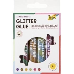 folia Colle pailletée 'Glitterglue SPIRAL MAGIC', assortie