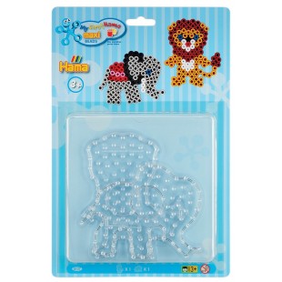 Hama Plaques pour perles à repasser 'Lion, petit éléphant'
