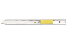 NT Cutter STL-ONE, boîtier en aluminium, 9 mm, argent/jaune