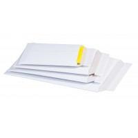 Lot de 25 : smartboxpro Pochette d'expédition, en carton rigide blanc,