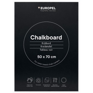 EUROPEL Ardoise sans cadre, 500 x 700 mm, noir