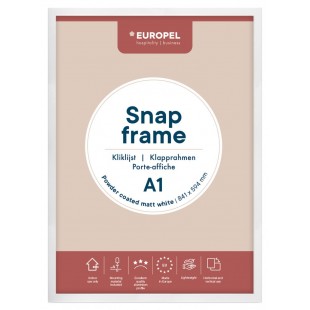 EUROPEL Cadre porte-affiche, A2, blanc