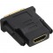 Adaptateur HDMI-DVI, InLine®, prise HDMI femelle sur prise DVI, contacts dorés