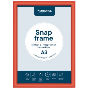 EUROPEL Cadre porte-affiche, A4, 25 mm, rouge