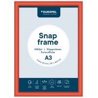 EUROPEL Cadre porte-affiche, A4, 25 mm, rouge