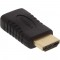 Adaptateur HDMI, InLine®, prise HDMI sur Mini prise HDMI femelle, contacts dorés