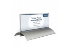 EUROPEL Porte-nom de table, 61 x 150 mm, socle aluminium