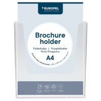 EUROPEL Porte-brochures mural, format long, transparent