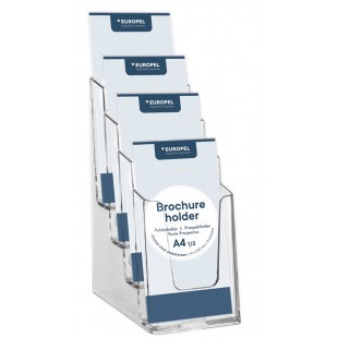 EUROPEL Porte-brochures, format DL portrait, transparent