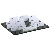 EUROPEL Présentoir pour cartes de visite, plastique, noir