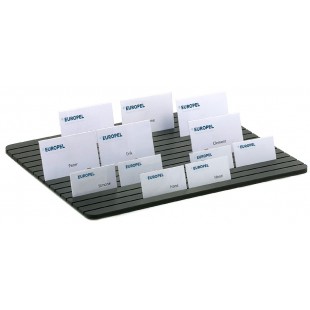 EUROPEL Présentoir pour cartes de visite, plastique, noir